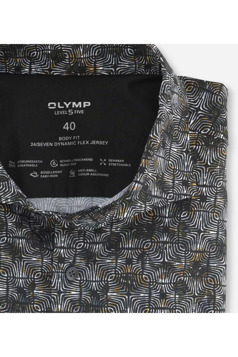 OLYMP Level Five 24/Seven Body Fit Jerseyhemd Mehrfarbig, Gemustert 3 OLYMP Level Five 24/Seven Body Fit Jerseyhemd Mehrfarbig, Gemustert – Bild 3