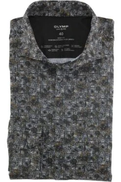 OLYMP Level Five 24/Seven Body Fit Jerseyhemd Mehrfarbig, Gemustert