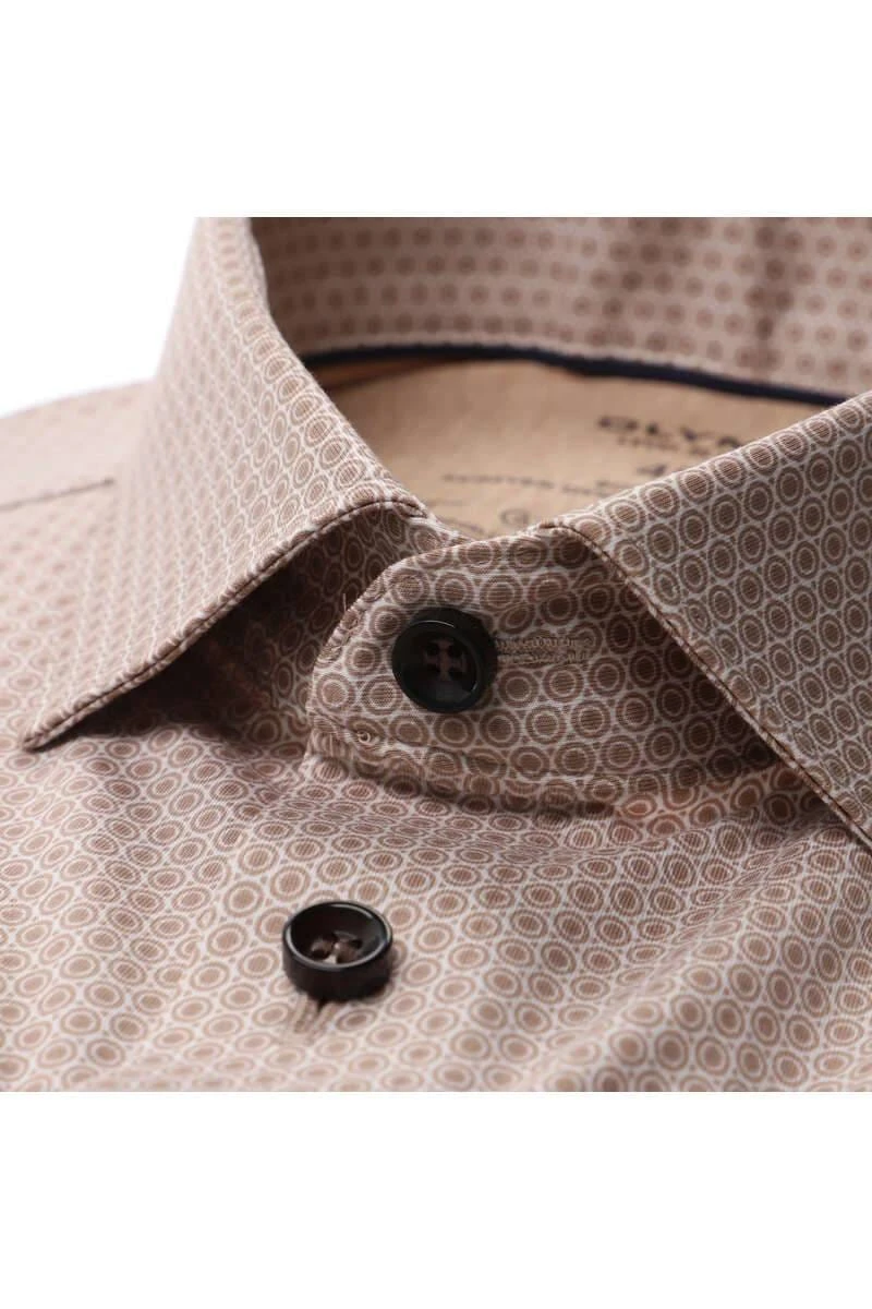 OLYMP Level Five 24/Seven Dynamic Flex Body Fit Jerseyhemd Natur, Gemustert 2 OLYMP Level Five 24/Seven Dynamic Flex Body Fit Jerseyhemd Natur, Gemustert – Bild 2