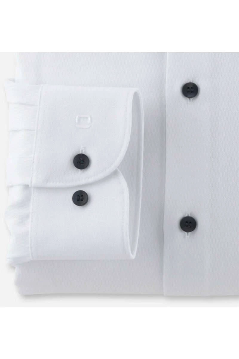 OLYMP Level Five 24/Seven Body Fit Hemd Weiss, Einfarbig 3 OLYMP Level Five 24/Seven Body Fit Hemd Weiss, Einfarbig – Bild 3