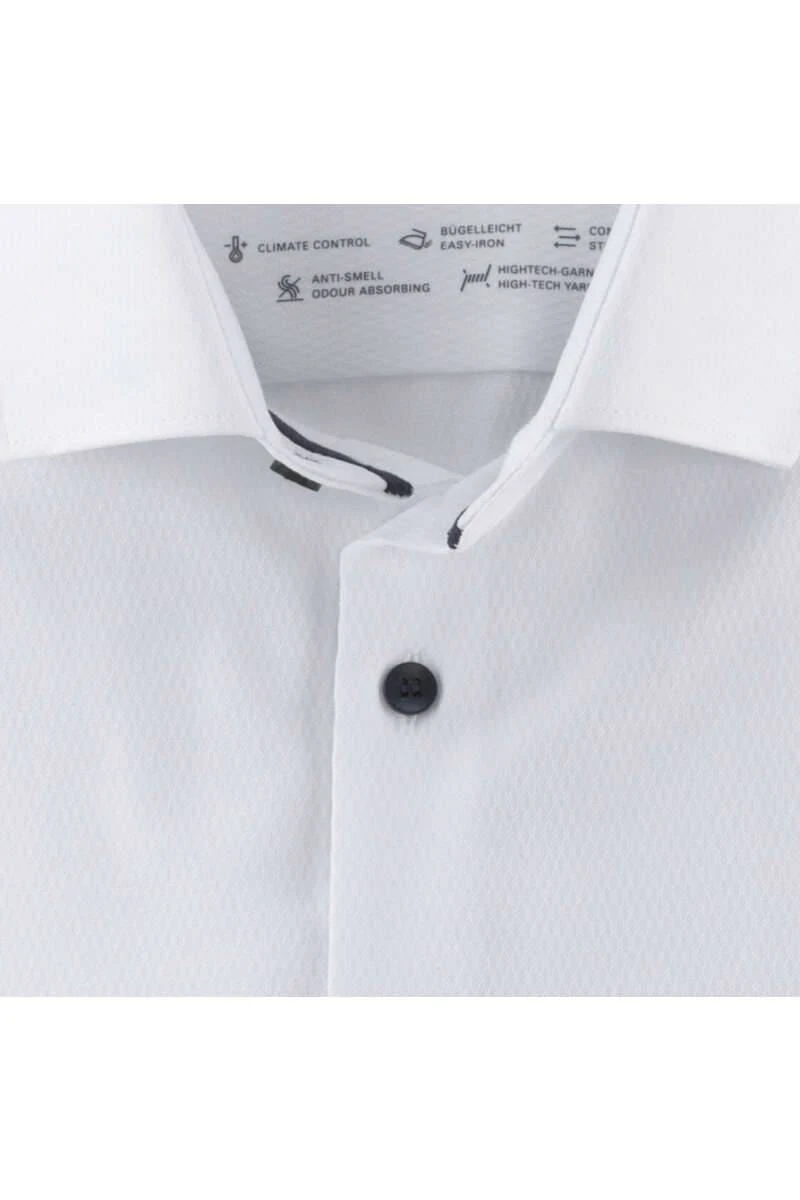 OLYMP Level Five 24/Seven Body Fit Hemd Weiss, Einfarbig 4 OLYMP Level Five 24/Seven Body Fit Hemd Weiss, Einfarbig – Bild 4