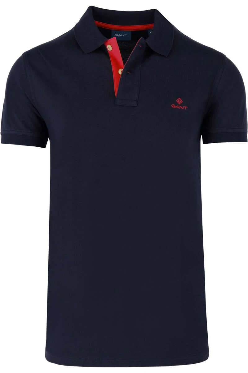 GANT Regular Fit Poloshirt Nachtblau, Einfarbig 1 GANT Regular Fit Poloshirt Nachtblau, Einfarbig