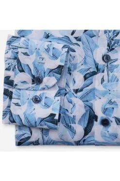 OLYMP Level Five Body Fit Hemd Blau/weiss, Gemustert -Kleidung Angebote 2067 34 11 2 800 1200x1200