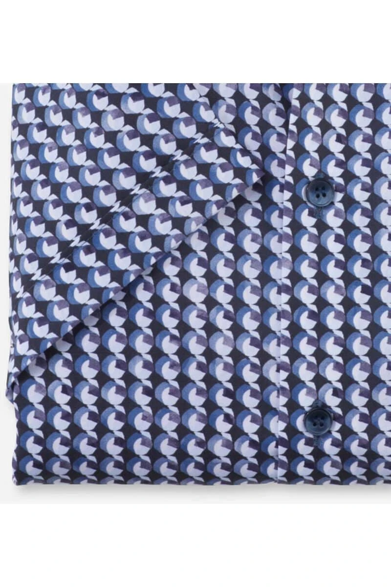 OLYMP Level Five Body Fit Hemd Marine/weiss, Gemustert 3 OLYMP Level Five Body Fit Hemd Marine/weiss, Gemustert – Bild 3