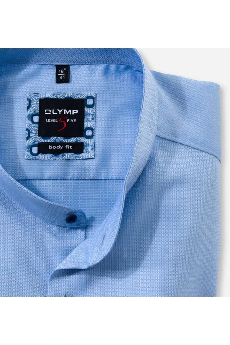 OLYMP Level Five Body Fit Hemd Bleu, Faux-uni 2 OLYMP Level Five Body Fit Hemd Bleu, Faux-uni – Bild 2