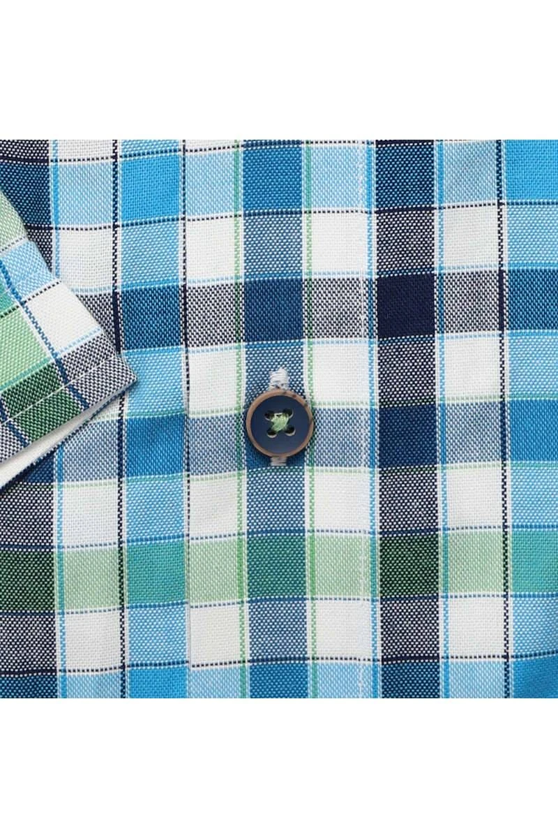 Redmond Casual Modern Fit Hemd Blau/grün/weiss, Kariert 4 Redmond Casual Modern Fit Hemd Blau/grün/weiss, Kariert – Bild 4