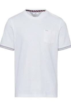 Brax Modern Fit T-Shirt Rundhals Weiss,Einfarbig