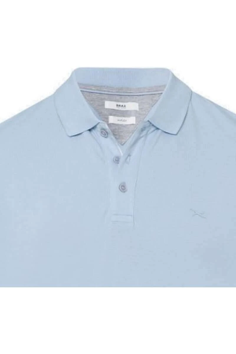 Brax Modern Fit Poloshirt Blau, Einfarbig 2 Brax Modern Fit Poloshirt Blau, Einfarbig – Bild 2