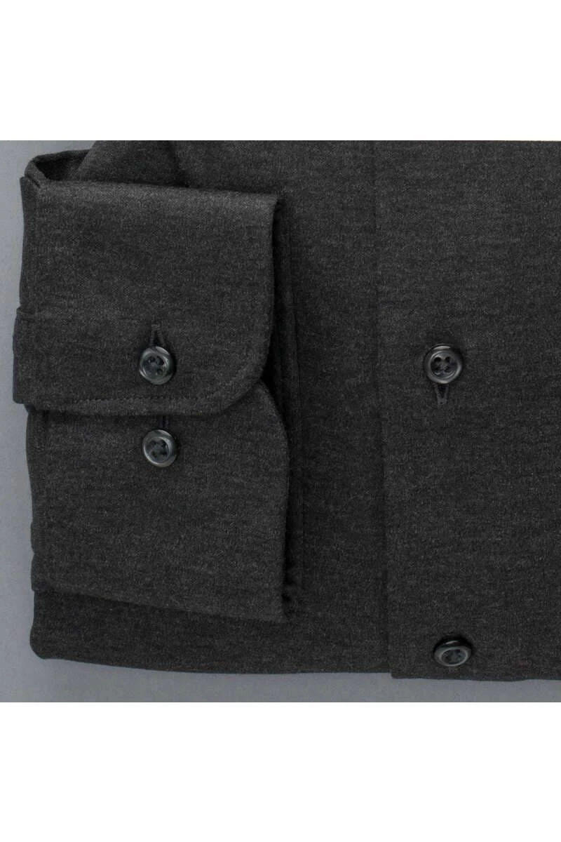 ETERNA 1863 Slim Fit Jerseyhemd Anthrazit, Einfarbig 3 ETERNA 1863 Slim Fit Jerseyhemd Anthrazit, Einfarbig – Bild 3