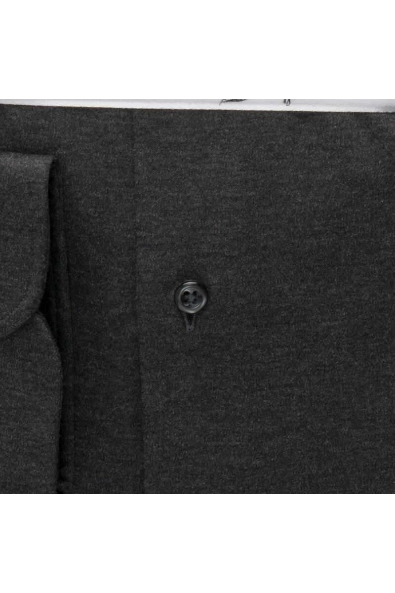 ETERNA 1863 Slim Fit Jerseyhemd Anthrazit, Einfarbig 4 ETERNA 1863 Slim Fit Jerseyhemd Anthrazit, Einfarbig – Bild 4