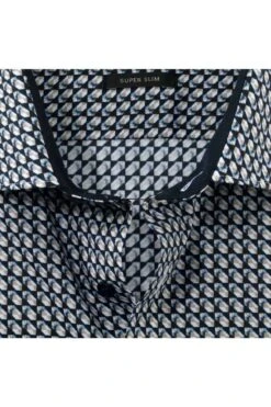 OLYMP No. Six Super Slim Hemd Blau/braun, Gemustert -Kleidung Angebote 2535 24 22 3 800 1200x1200