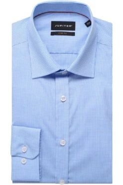 Jupiter Slim Fit Hemd Blau/weiss, Kariert