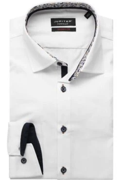 Jupiter Modern Fit Hemd Weiss, Einfarbig