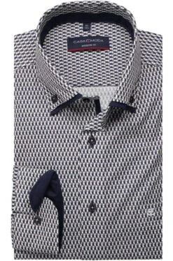 Casa Moda Modern Fit Hemd Anthrazit, Gemustert
