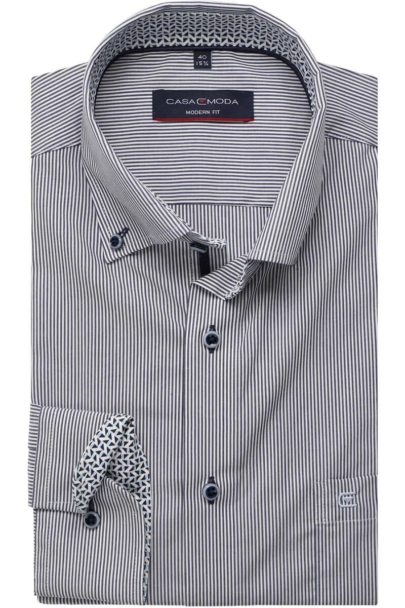 Casa Moda Modern Fit Hemd Blau, Gestreift 1 Casa Moda Modern Fit Hemd Blau, Gestreift