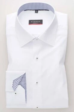 ETERNA Performance Modern Fit Hemd Weiss, Einfarbig
