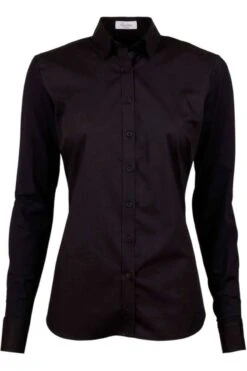 Stenströms Sofie Feminine Bluseschwarz, Einfarbig