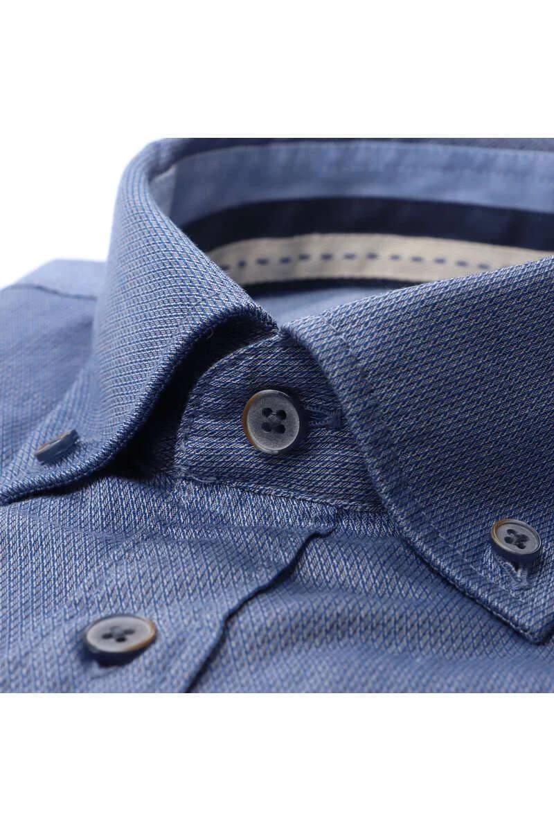 OLYMP Casual Modern Fit Hemd Marine, Einfarbig 2 OLYMP Casual Modern Fit Hemd Marine, Einfarbig – Bild 2