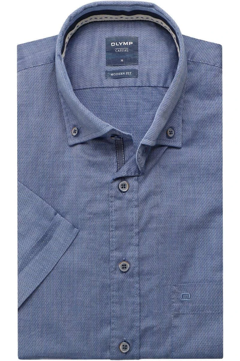 OLYMP Casual Modern Fit Hemd Marine, Einfarbig 1 OLYMP Casual Modern Fit Hemd Marine, Einfarbig