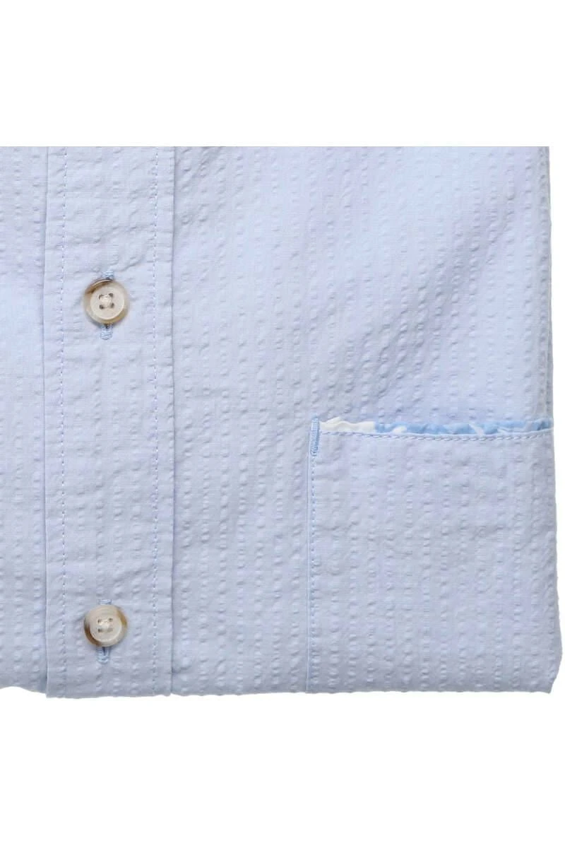 OLYMP Casual Modern Fit Hemd Hellblau, Gemustert 5 OLYMP Casual Modern Fit Hemd Hellblau, Gemustert – Bild 5