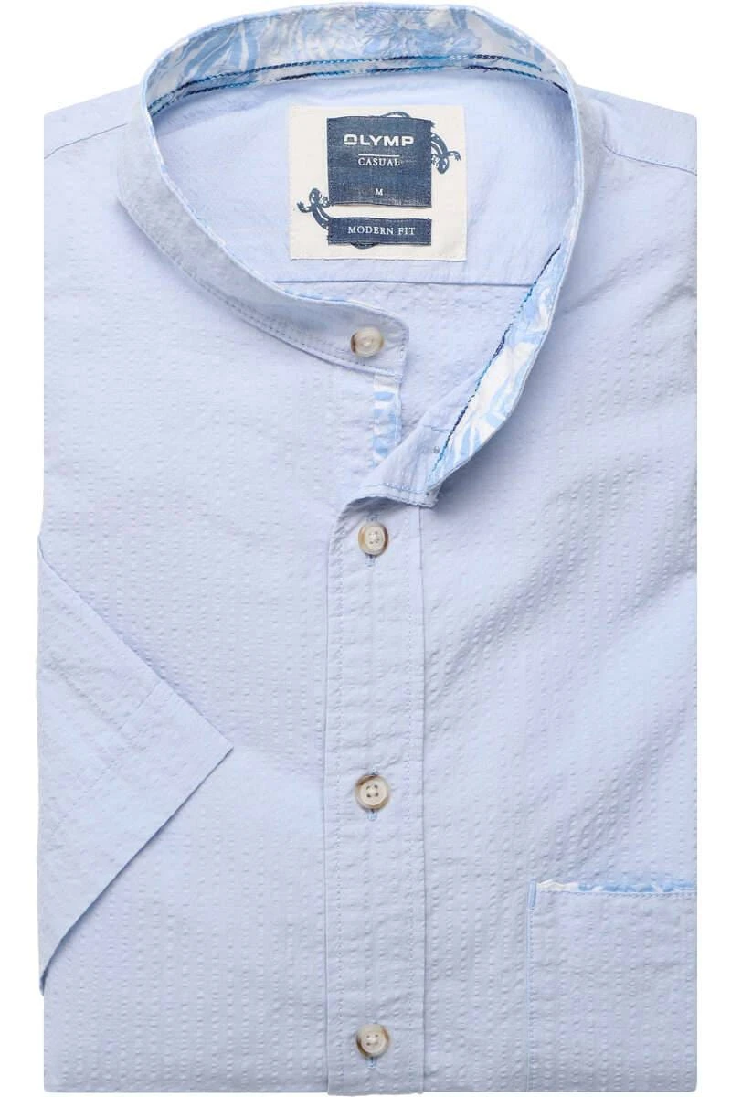 OLYMP Casual Modern Fit Hemd Hellblau, Gemustert 1 OLYMP Casual Modern Fit Hemd Hellblau, Gemustert