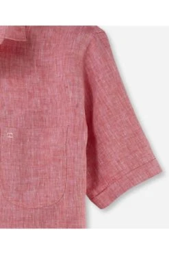 OLYMP Casual Modern Fit Leinenhemd Rot, Einfarbig -Kleidung Angebote 4026 32 35 2 800 1200x1200