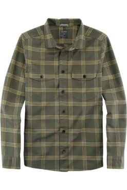 OLYMP Casual Modern Fit Hemdjacke Oliv, Kariert