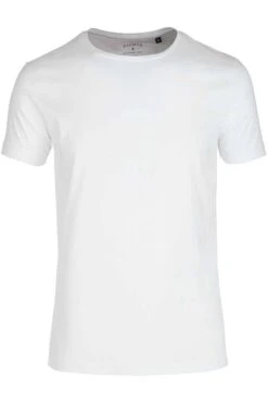 RAGMAN Regular Fit T-Shirt Rundhals Weiss,Einfarbig