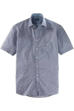 OLYMP Casual Modern Fit Hemd Blau, Gemustert