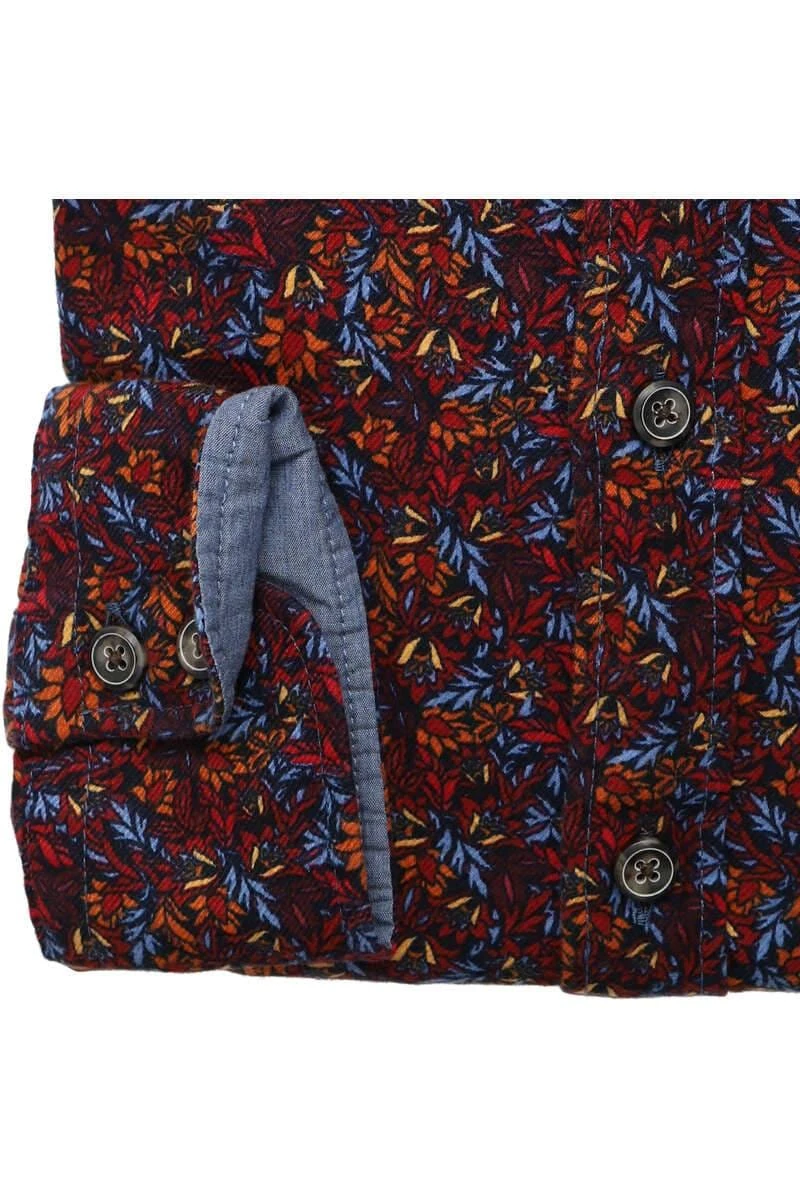 OLYMP Casual Modern Fit Flanellhemd Blau/rot, Gemustert 3 OLYMP Casual Modern Fit Flanellhemd Blau/rot, Gemustert – Bild 3