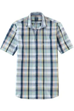 OLYMP Casual Modern Fit Hemd Blau, Kariert