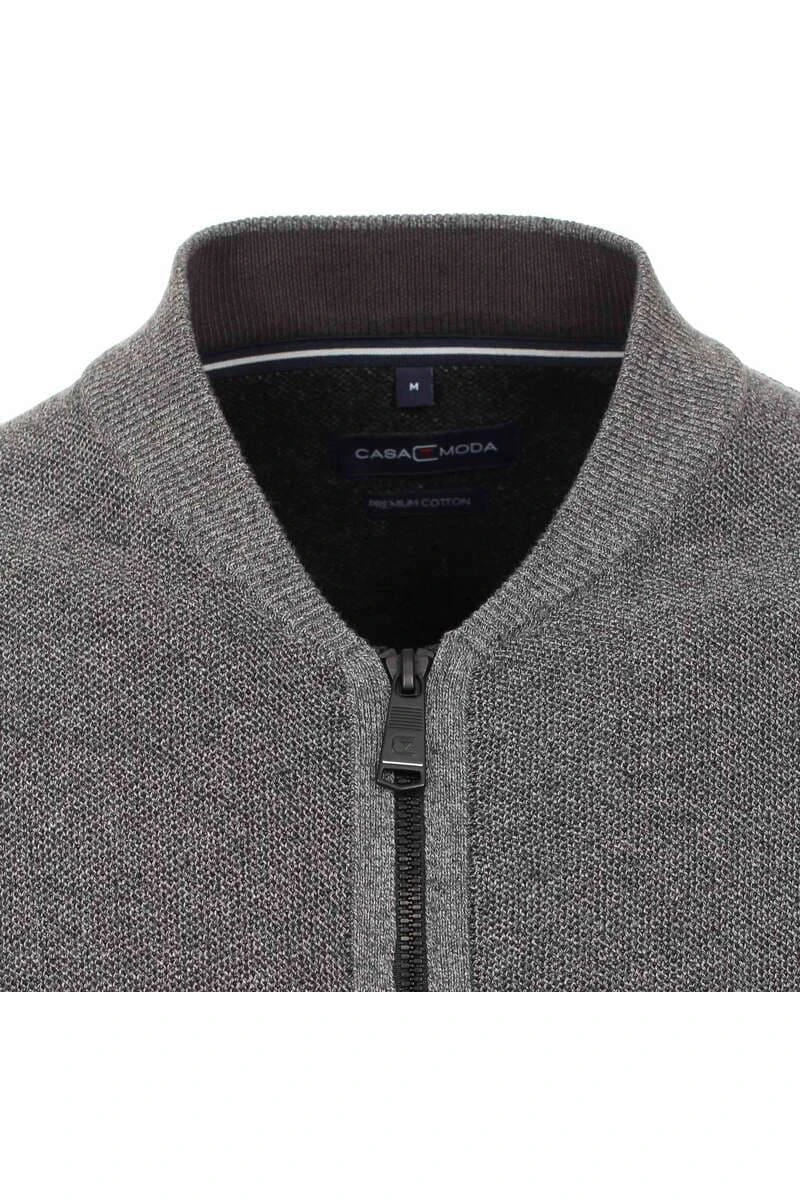 Casa Moda Herren Strickjacke Collegekragen Anthrazit 2 Casa Moda Herren Strickjacke Collegekragen Anthrazit – Bild 2