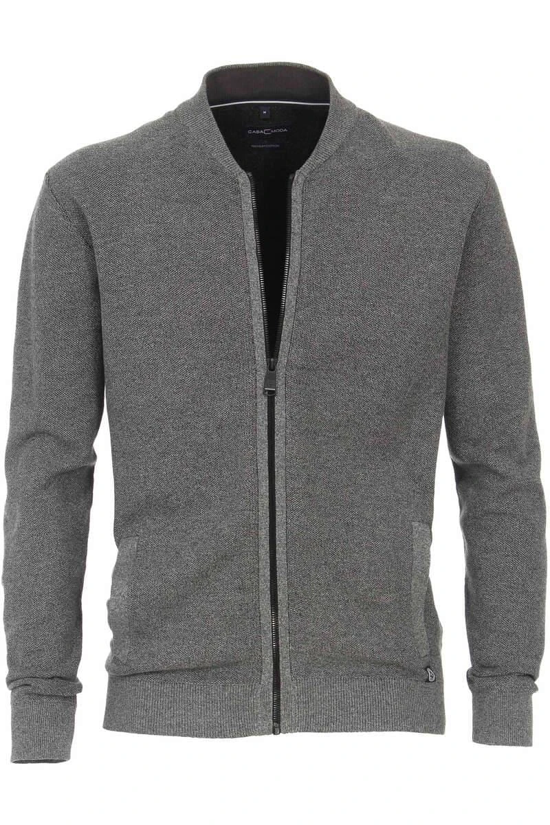Casa Moda Herren Strickjacke Collegekragen Anthrazit 1 Casa Moda Herren Strickjacke Collegekragen Anthrazit