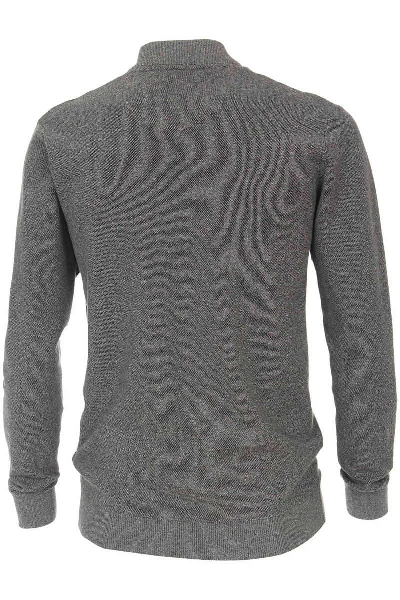 Casa Moda Herren Strickjacke Collegekragen Anthrazit 4 Casa Moda Herren Strickjacke Collegekragen Anthrazit – Bild 4
