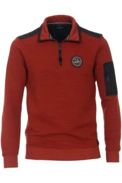 Casa Moda Casual FitSweatshirt Zip Braun