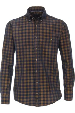 Kleidung Angebote 25 Casa Moda Casual Fit Flanellhemd Blau/gelb, Kariert