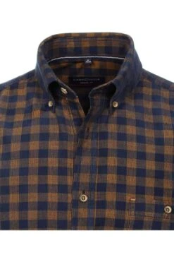 Casa Moda Casual Fit Flanellhemd Blau/gelb, Kariert -Kleidung Angebote 423920600 500 9 800 1200x1200