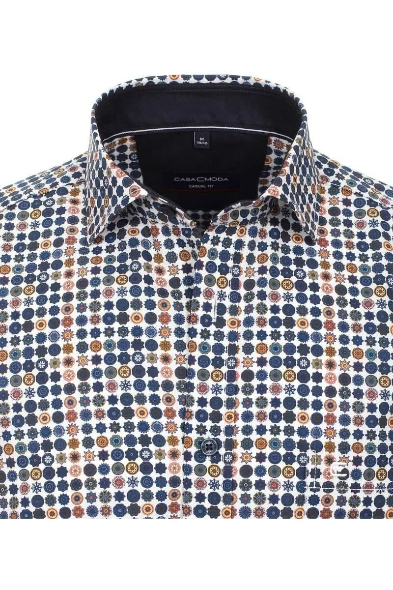 Casa Moda Casual Fit Hemd Blau, Gemustert 3 Casa Moda Casual Fit Hemd Blau, Gemustert – Bild 3