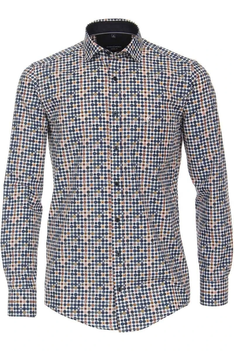 Casa Moda Casual Fit Hemd Blau, Gemustert 1 Casa Moda Casual Fit Hemd Blau, Gemustert