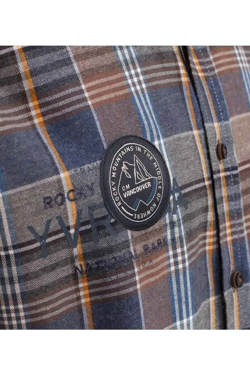 Casa Moda Casual Fit Hemd Braun/blau, Kariert 2 Casa Moda Casual Fit Hemd Braun/blau, Kariert – Bild 2