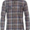 Casa Moda Casual Fit Hemd Braun/blau, Kariert
