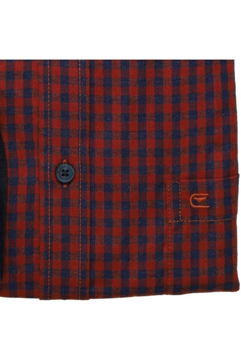 Casa Moda Casual Comfort Fit Hemd Orange/blau, Kariert 5 Casa Moda Casual Comfort Fit Hemd Orange/blau, Kariert – Bild 5