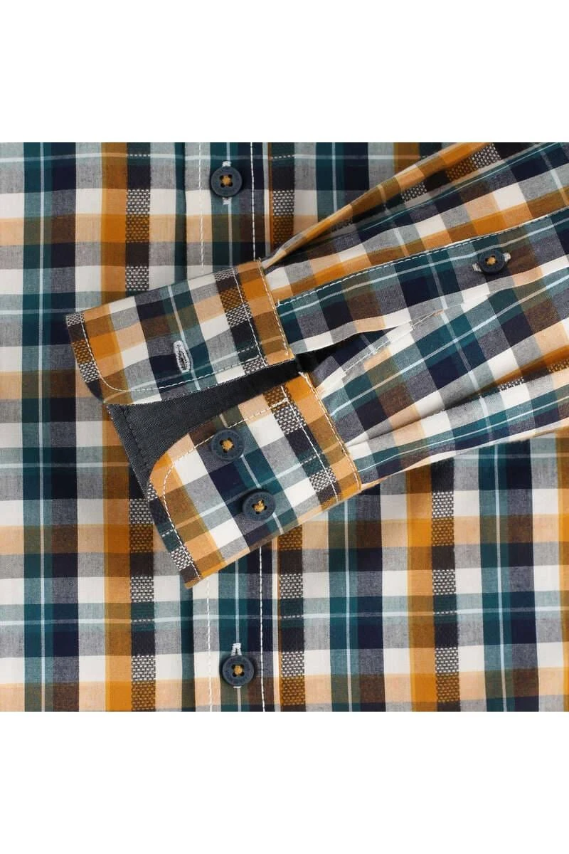 Casa Moda Casual Comfort Fit Hemd Gelb/blau, Kariert 3 Casa Moda Casual Comfort Fit Hemd Gelb/blau, Kariert – Bild 3