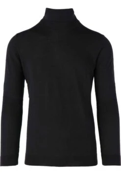 MAERZ Modern Fit Herren Rollkragenpullover Schwarz