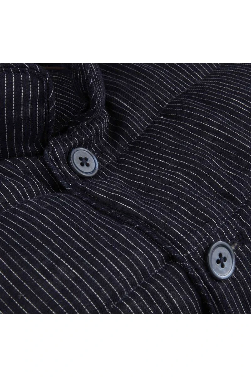 Stenströms Fitted Body WesteKnopfleiste Navy 2 Stenströms Fitted Body WesteKnopfleiste Navy – Bild 2