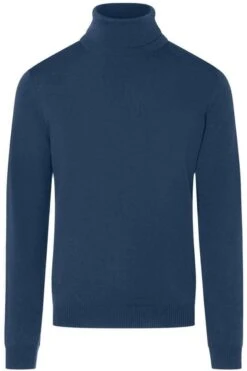 MAERZ Superwash Modern Fit Herren Rollkragenpullover Nachtblau