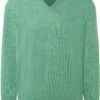 MAERZ Superwash Classic Fit Herren Pullover V-Ausschnitt Grün