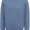 MAERZ Superwash Classic Fit Herren Pullover Rundhals Hellblau