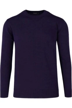 MAERZ Classic Fit Herren Pullover Rundhals Dunkellila