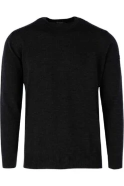 MAERZ Classic Fit Herren Pullover Rundhals Schwarz